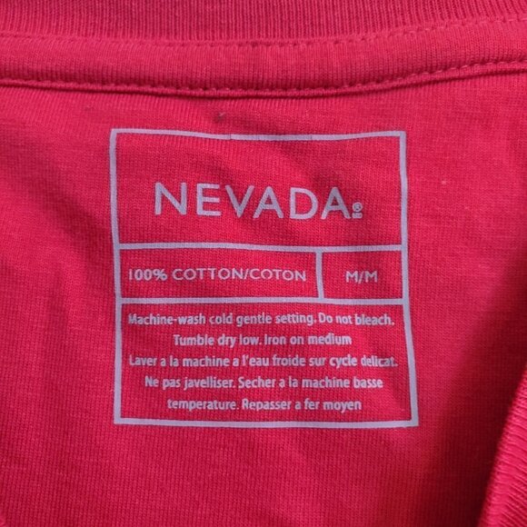 Nevada Men's Speedway Red T-shirt, Size Medium, 100% Cotton, NWT - Picture 2 of 10